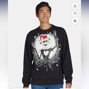 NWT nightmare before christmas jack skeelington light up sweatshirt size large